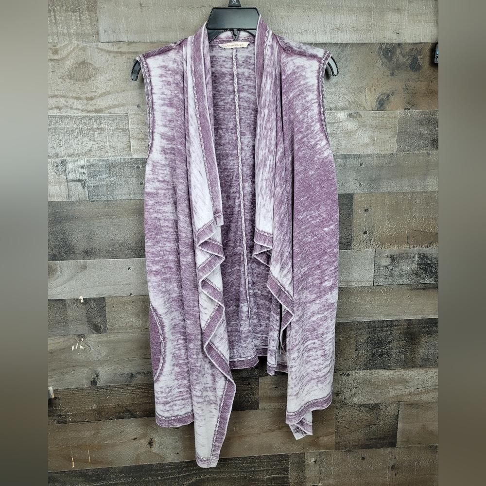 Soft Surroundings Tie Dye Washout Style Open Draped Vest